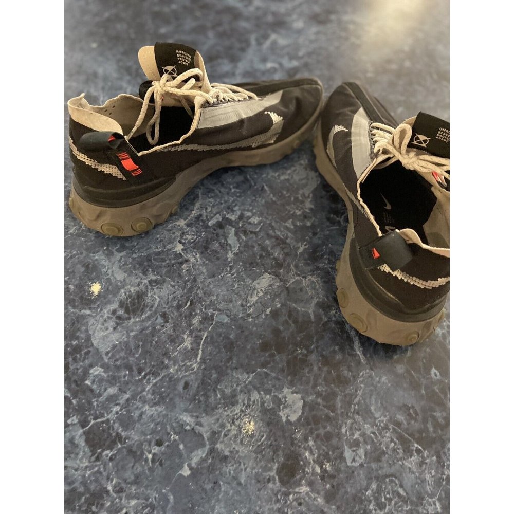 Nike Ispa React Low Running Off White Black Gunsm… - image 3